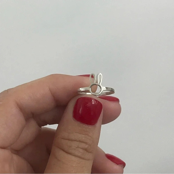 925 Sterling Silver Rabbit Ring - Picture 4 of 8